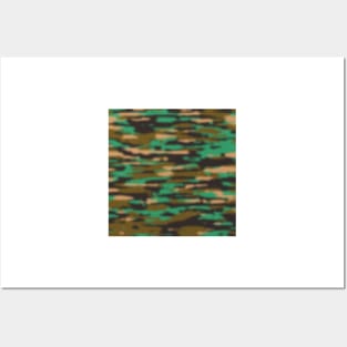 Camouflage Teal Posters and Art